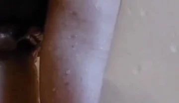 Husband Riding Huge Dildo in Shower Pt 2