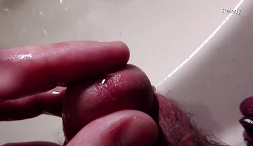 Peehole Piss Play Close up View in Slow Motion