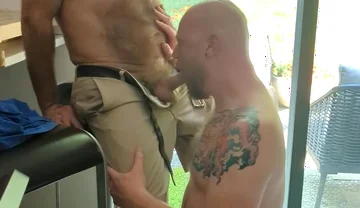 Sucking on Stepdad's Big Cock