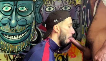 Cocksucking worships hooded arab guy akim