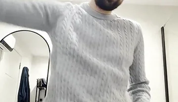 Hot Mature Stepdaddy Jerking off and Showing Ass