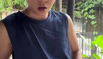 Naked Boy Outdoor Masturbation