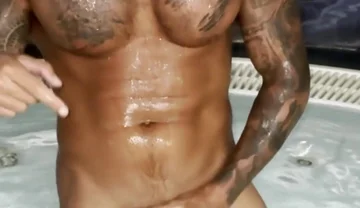 Surprise Cumshot in the Jacuzzi
