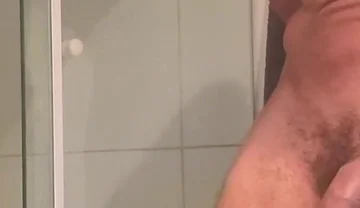 Gold Shower Pissing Toilet at Home Piss Cock Dick