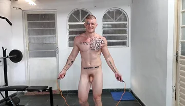 White Shaved Training Naked