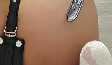 Masturbation Play Wearing an Anal Harness
