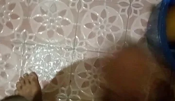 Playing with Soap in the Bathroom