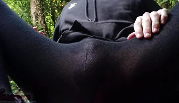 Hairy Wbc Sissy Outside - Edging Ends in a Huge Load