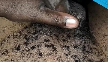 Late Night Horny Hairy African Male Stroking Dick and Releases Loads of Cum After the Lady Didn't Show up for Sex