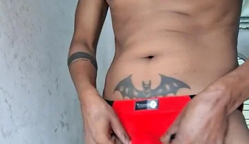 Open Cock Red Thong Short.