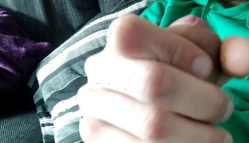 Huge Veiny Cock Is Jerked on the Couch Until He Cums, We Watch a Movie?