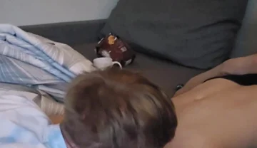 Gave a Blowjob to a Twink Student and Brought Him to Orgasm