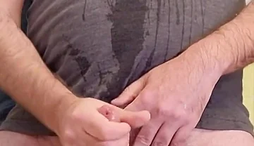 I Piss All Over Myself and Then Blow a Nice Big Load of Cum for the Camera