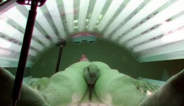 Czech Gay Solarium 4 Inked Skinny Dude Gets Caught in the Buff