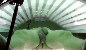Czech Gay Solarium 14 Skinny Hung Twink’s Secret Tanning Booth Show