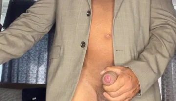 Suit Wank Mr Guru. Solo Bodybuilder Daddy Jerk off