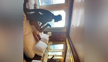Sucking Dick Outside On Cruise Balcony Then Inside To Get My Ass Filled With A Huge Load!
