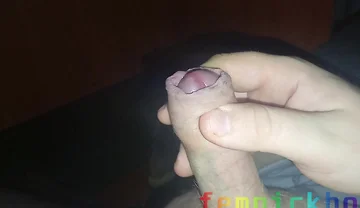 Fat Dude Jerks off His Veiny Cock and Cums