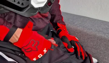 A Very Excited Biker Marked His New Fox Boots