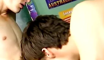 Eager Twink Adam Takes Krys Thick Cock in Classroom