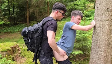 I Throat-fucked My Gay Slut and Railed Him Bareback in the Woods Till My Cock Shot a Cum Load.