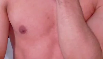 Rubbing My Nipples with Saliva