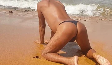 Ladysilva on the Beach in Panties Tanning Her Hot Ass