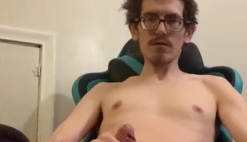 German Boy Denzel James Plays in His Chair Edging Dry Cum