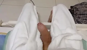 White Towel Covering Only Half