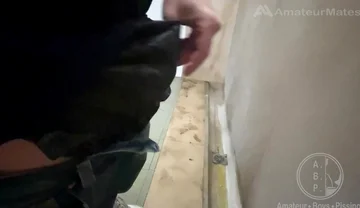 Peeking, Peeing, Flashing, Teasing at Public Urinal