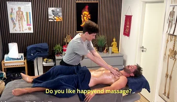 Straight Man Get Happyend Massage