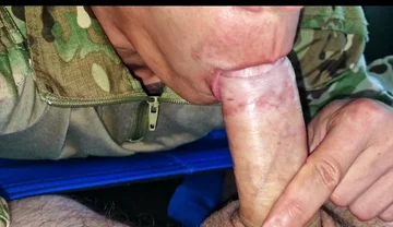 I Seduced a Military Man to Suck My Dick, We Hid in the Forest and Fed Each Other Sperm