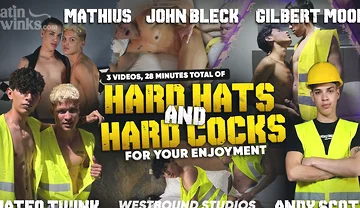 Hard Hats & Hard Cocks - 3 Hot Twink Builder & Plumber Scenes - John Bleck, Mateo Twink, Andy Scott, Gilbert Moon & Mathius