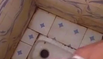 Masturbating Monster Cock in the Bathroom