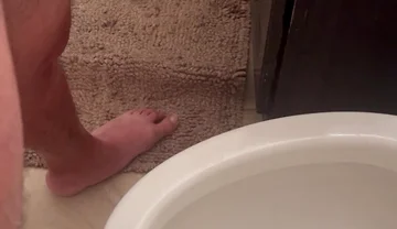 Pissing in the Restroom at Home