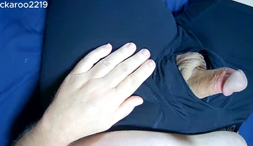 Another View of My Jerking My Smooth Cock