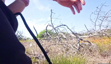 Masturbating My Big Cock on a Beach - Walking Excited