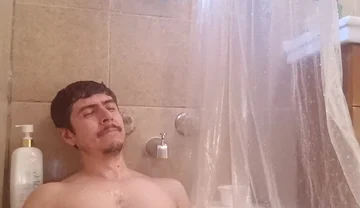 Handsome Man Explodes Thick Cum in the Bathtube