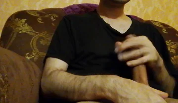 Horny Guy Jerking and Cumming. so Much Thick Cum
