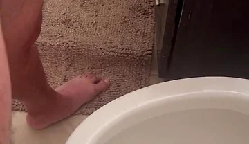 Pissing in the Restroom at Home