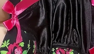 Edging with My Sex Doll Dressed in Sexy Lingerie