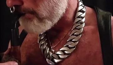 Tit Pig Smoking His Pipe While Playing with Tits and Cock