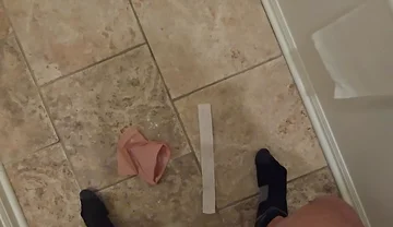 Feminine Powder with Kotex Overnite Pad Placement Into Sheer Panties