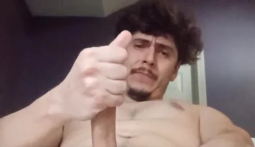 Guy Really Enjoys His Orgasm and Amazingly Thick Cumshot