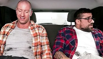 Buddies Alex & Cam Crawford Fix Car Then Jerk Off In The Backseat Before Road Trip