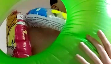 Vertical Vid - Blowing up as Much Inflatable Swimrings as I Can on Stream