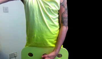 Inked Twink Boy Adam Wanks One Out