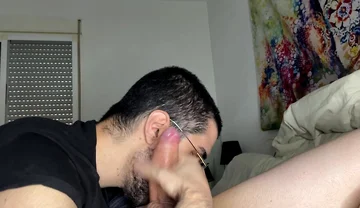 Sucking My Friend Dick and Swallow His Cum