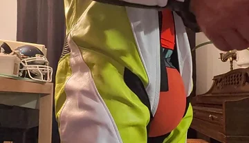 In Leather Motogp Suit After Gym