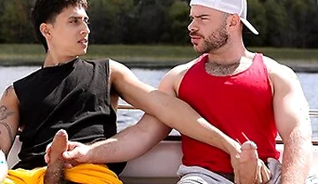 Straight Buddies Marcus Mcneil & Angel Elias Turn Disappointing Boat Day Into Hard Fuck